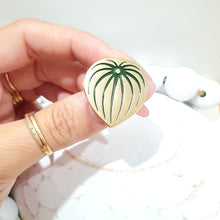 Load image into Gallery viewer, Watermelon Peperomia Leaf Lapel Pin