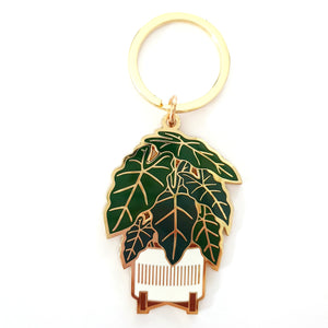 Alocasia Frydek Enamel Keyring