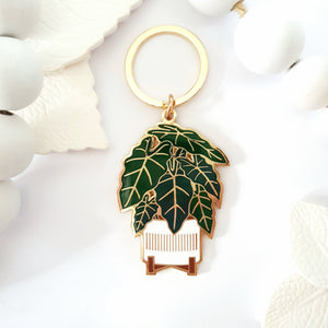 Alocasia Frydek Enamel Keyring