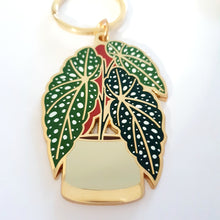 Load image into Gallery viewer, Begonia Maculata Enamel Keyring
