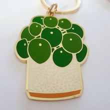 Load image into Gallery viewer, Pilea Peperomioides Enamel Keyring
