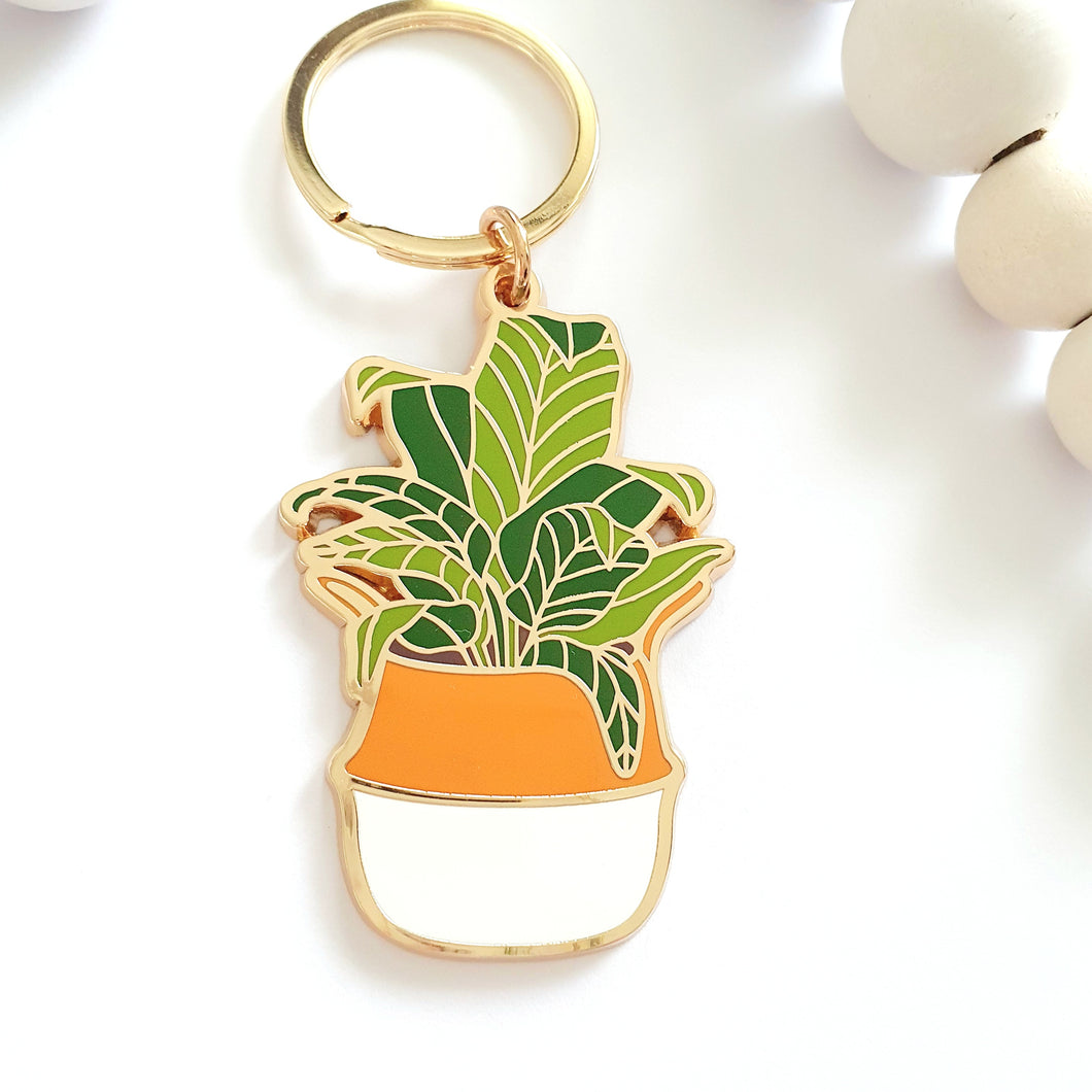 Calathea Enamel Keyring