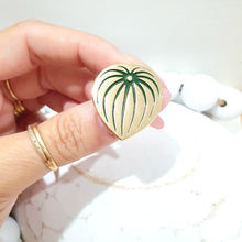Load image into Gallery viewer, Watermelon Peperomia Leaf Lapel Pin
